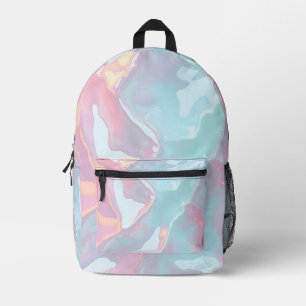Moderne Blush Pink Soft Mint Gold Luxus-Kollektion Bedruckter Rucksack