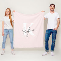 Moderne Blush-Rose Personalisiert Monogramm Name -