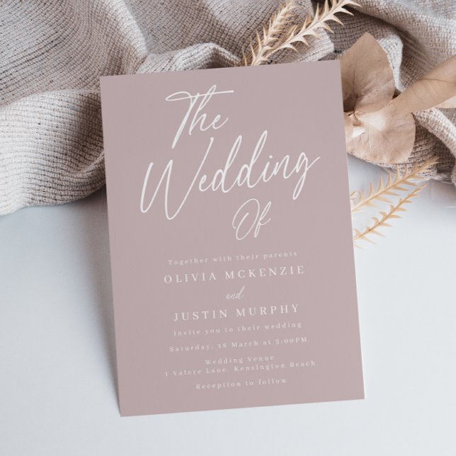 Moderne Blush Script Hochzeit Einladung (Von Creator hochgeladen)