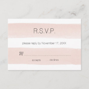Moderne Blush Stripes UAWG RSVP Karte