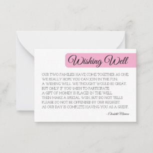 Moderne Blush-Well-Card-Vorlage - Minimal Mitteilungskarte