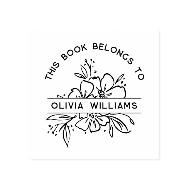 Moderne Blüte Dieses Buch gehört zum Individuelle  Gummistempel (Prägung)