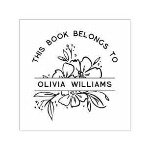 Moderne Blüte Dieses Buch gehört zum Individuelle  Permastempel