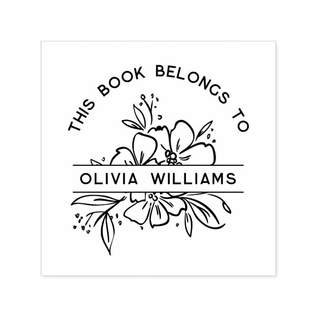 Moderne Blüte Dieses Buch gehört zum Individuelle  Permastempel (Design)