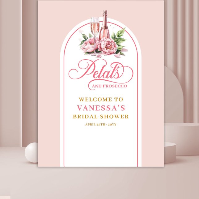 Moderne Blütenblätter und Prosecco Hintergrund in  Wandteppich (Modern petals and prosecco backdrop blush gold)