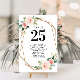 moderne blütengrüne Tischnummern