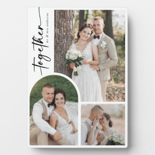 Moderne Bogenkalligraphie zusammen Hochzeitsstift  Fotoplatte