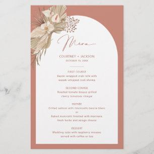 Moderne Bohemische Arch Wedding Karte