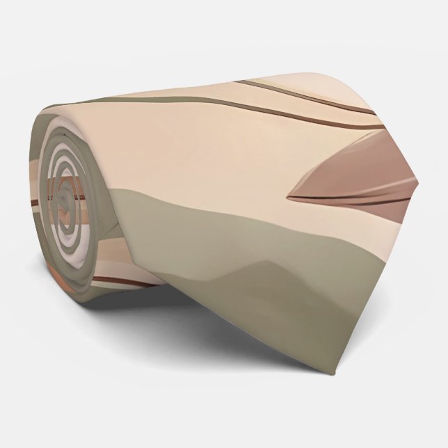 Moderne Bohemische Blätter und Formen Neck Tie Krawatte (Gerollt)