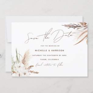 Moderne Bohemische Blumenhochzeit Save The Date