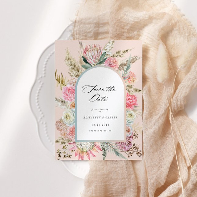 Moderne Bohemische Save the Date-Karte Save The Date (Von Creator hochgeladen)