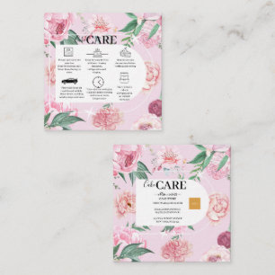 Moderne Bohemische Wasserfarben Florals Quadratische Visitenkarte