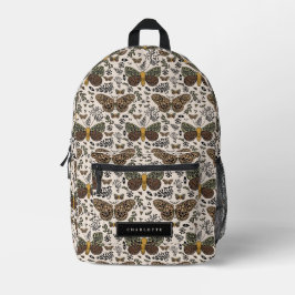 Moderne Bohemische Wildblumen Abstraktes Muster Bedruckter Rucksack