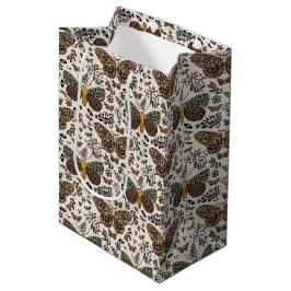 Moderne Bohemische Wildblumen Abstraktes Muster Mittlere Geschenktüte