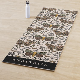 Moderne Bohemische Wildblumen Abstraktes Muster Yogamatte