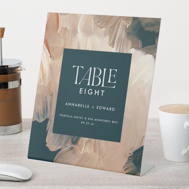 Moderne böhmische malerische Terrakotta aquamarine Sockelschild (In Situ)