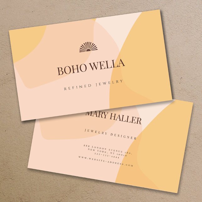 Moderne Boho Abstrakt Formen Business Card Visitenkarte (Von Creator hochgeladen)