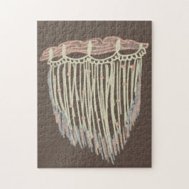Moderne Boho Bio Macrame Art Doodles Puzzle