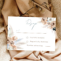 Moderne Boho Blue Script Wedding