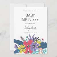 Moderne Boho Blume jagen Baby Sip und sehen