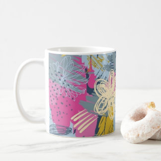 Moderne Boho Blumen Kaffeetasse