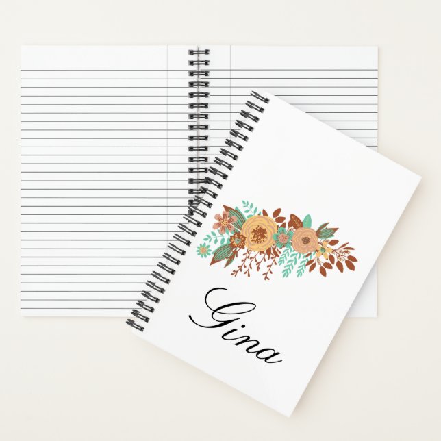 Moderne Boho-Blumen Notizbuch (Innen)
