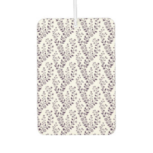 Moderne Boho-Blumenmuster Pflaume Weiß Autolufterfrischer