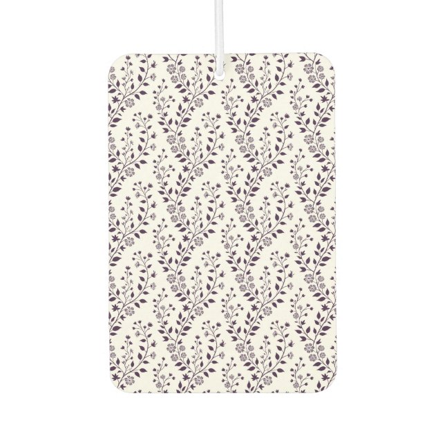 Moderne Boho-Blumenmuster Pflaume Weiß Autolufterfrischer (Vorderseite)