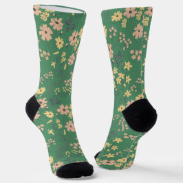 Moderne Boho-Blumenmuster Socken