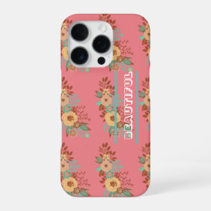 Moderne Boho Blumenrosa  iPhone 16 Pro Hülle