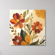 Moderne Boho-Botanische Abstrakte Wandkunst