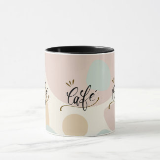 Moderne Boho "Café" Tasse Chic Handlettered Coffee