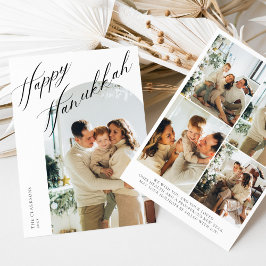 Moderne Boho Elegante Script Hanukkah Card Einladung