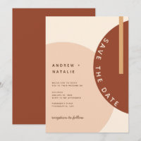 Moderne Boho erdgetönte Abstrakte Circles Wedding