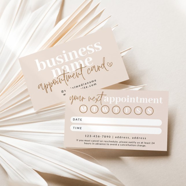 Moderne Boho Erinnerung Card Terminkarte (Appointment Reminder Card)