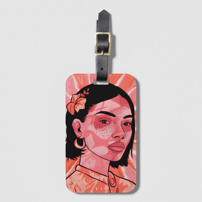 Moderne boho feminine minimalistische Kunst iPhone Gepäckanhänger (Vorderseite Vertikal)