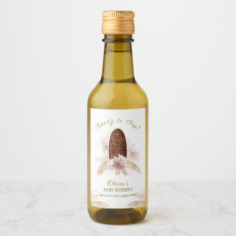 Moderne Boho Floral Ice Cream Popcicle Baby Dusche Weinetikett