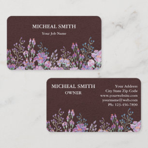 Moderne Boho-Floral-Kraft  Visitenkarte