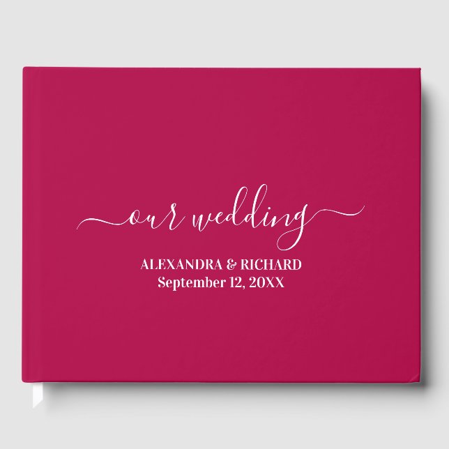 Moderne Boho Floral Wedding Gästebuch (Vorderseite)