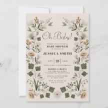 Moderne Boho Folk Gender Neutral Baby Dusche