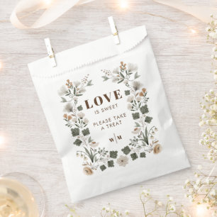 Moderne Boho Folk Wedding Liebe ist süß Geschenktütchen