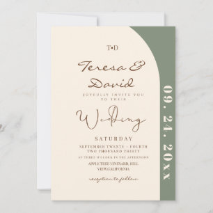 Moderne Boho-Foto-Hochzeit Einladung