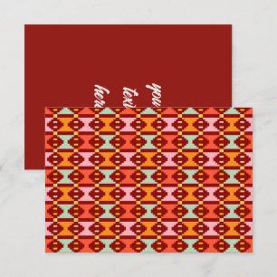 Moderne Boho-Geometrie Dankeskarte