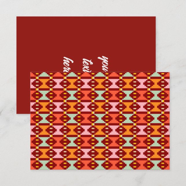 Moderne Boho-Geometrie Dankeskarte (Vorne/Hinten)