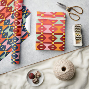 Moderne Boho-Geometrie Geschenkpapier