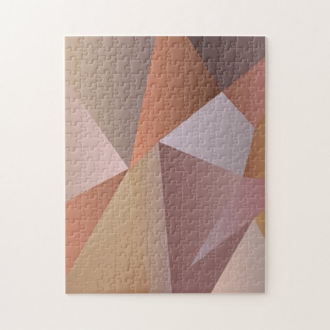 Moderne boho geometrische Formen Ombre Puzzle (Vertikal)