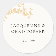 Moderne Boho Gold Butterfliegen Romantische Hochze