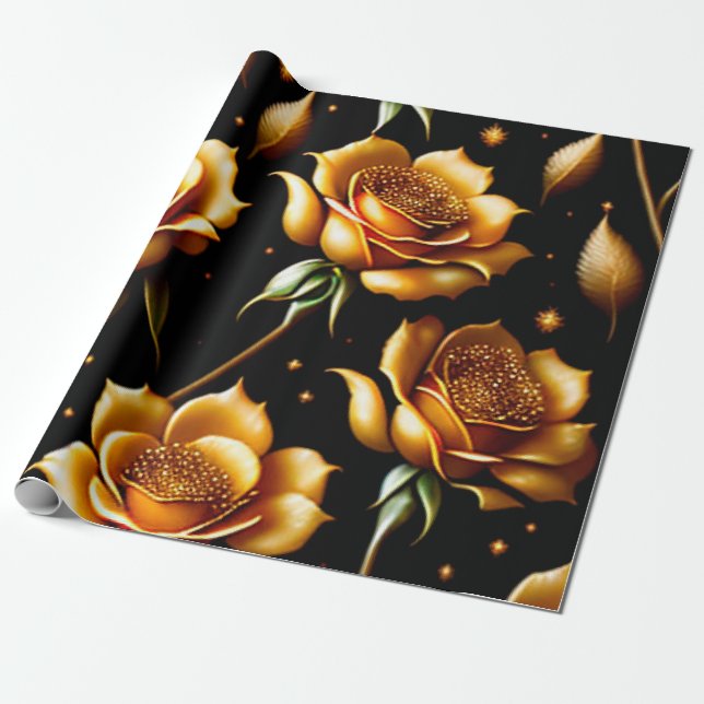 Moderne Boho Gold Rose Collection Geschenkpapier (Ungerollt)
