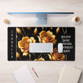 Moderne Boho Gold Rose Collection Schreibtischunterlage