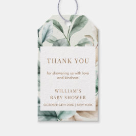 Moderne Boho Greenerenery Blätter Kinderdusche Geschenkanhänger